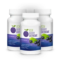Paquete de 3 botellas de Acai Berry Extreme para un tratamiento estándar